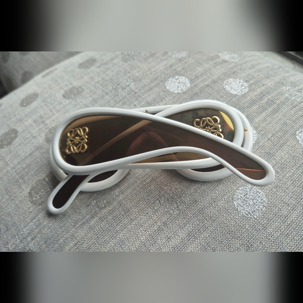 Authentic LOEWE White & Gold Sunglasses
